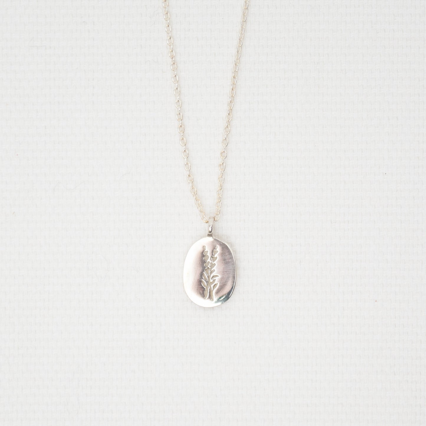 Lavender Engraved Necklace